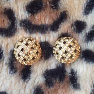 Vintage Swarovski clip on earrings